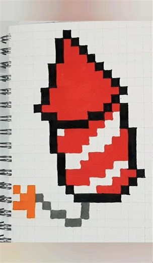 New Year Firecracker 🧨 Pixel Art on Graph Sheet | Easy & Satisfying | Craft And Paper
