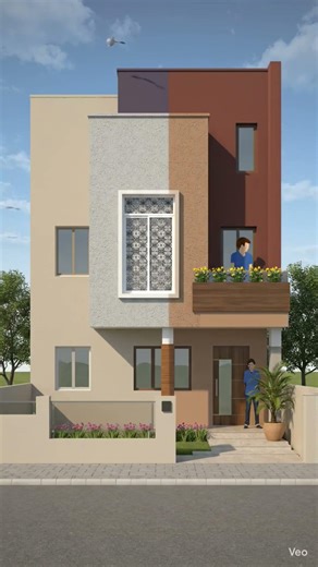 Small House Exterior Design ll घर का डिज़ाइन ll #Shorts