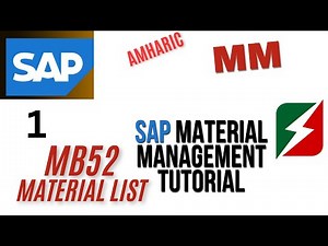 SAP MM MB52 (Material list) | In Amharic
