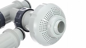 Intex Acrylnitril Butadien Styrol (ABS), 26005 Anschluss-Set Ø 38 mm Poolzubehör, Grau