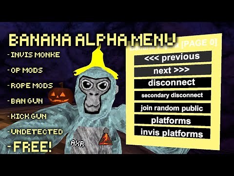 The Best FREE Gorilla Tag Mod Menu? | Working BAN GUN | KICK GUN | ROPE MODS!