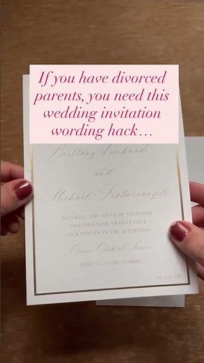 If you have divorced parents, you need this wedding invitation wording hack… The host line of the