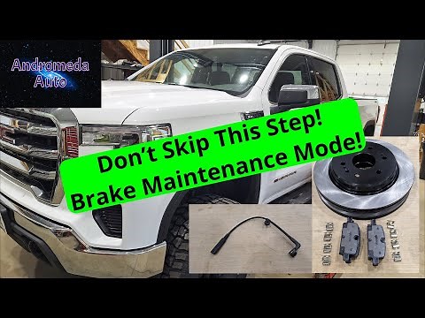 How to Get Into Maintenance Mode, Replace Rear Pads & Rotors GMC Sierra, Chevy Silverado 2019 - 2025