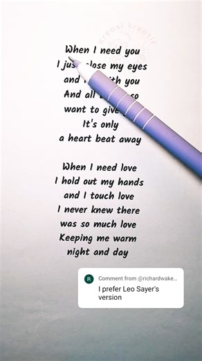 Feel the Emotion in *When I Need You* by Leo Sayer ❤️🎶