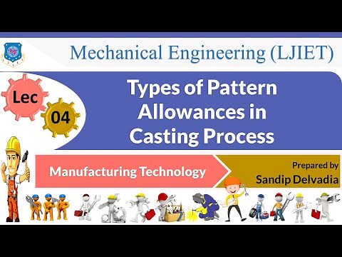 L 04 Types of Pattern Allowances in Casting Process | Manufacturing Technology | Mechanical