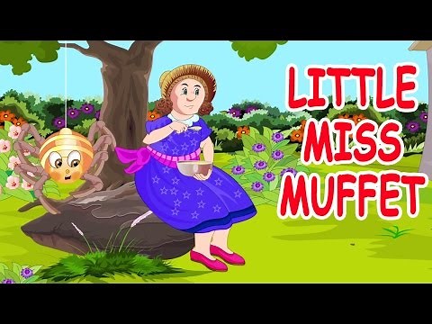 Little Miss Muffet,Sat on a tuffet | Animated Nursery Rhyme in English