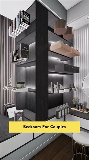 Modern Couple's Bedroom Makeover: L-Shaped Desk & Glass Display Cabinets! 📐✨