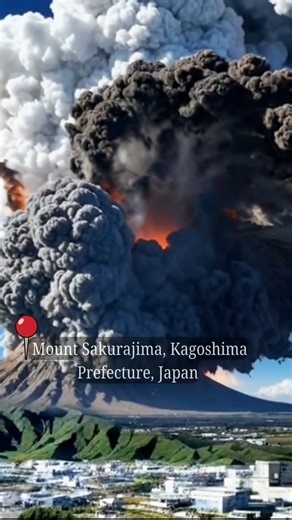 The eruption surged high into the sky 🌋🔥 A towering column of ash and gas rose rapidly upward, while superheated rock illuminated the clouds with an intense internal glow. The shockwave shaped the plume into rolling, turbulent layers, and the landscape below lay in the shadow of an immense release of energy. This is a major volcanic explosive eruption, where pressure from trapped gases inside rising magma is suddenly released. The blast sends ash, steam, and rock fragments high into the atmosp