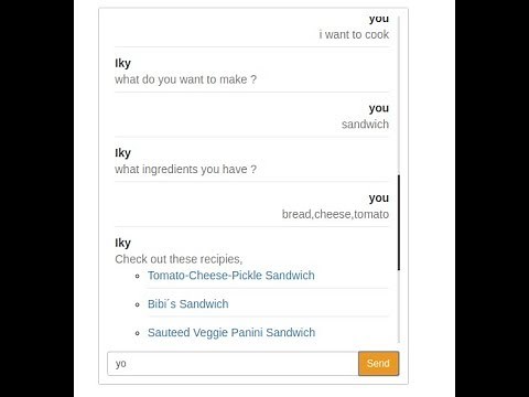 Fulfill your Chatbot Intent with an API Call - Recipe Search Bot