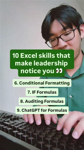 10 Excel skills that make leadership notice you 👀