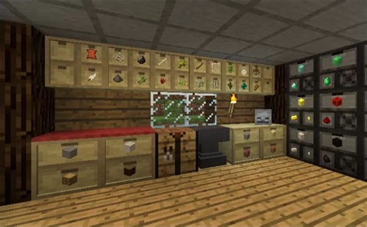 我的世界储物抽屉storage drawers教程（二）：完结撒花！这期讲抽屉升级、抽屉网络和钥匙！（mod储物抽屉storage drawers完结）