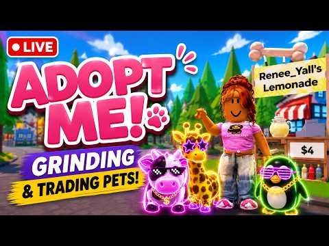 🔴 LIVE! Grinding Tasks & Trading Neon Pets in Adopt Me 🐾✨