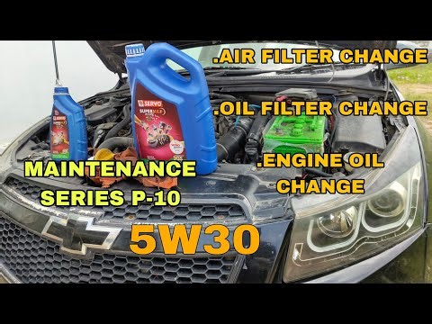 MAINTENANCE SERIES P-10 | Chevrolet Cruze Oil 5w30 Air & oil Filter Replacement DIY