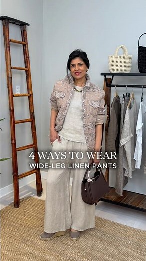 Four Ways To Wear Wide-Leg Linen Pants