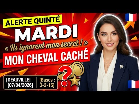 🔥 QUARTÉ DU MARDI 07 AVRIL 2026 À DEAUVILLE | Mes 3 Bases GAGNANTES 💰