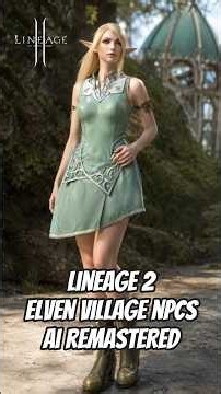 Lineage 2 - Elven Village NPCs | AI Remastered #lineage2