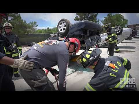 Firefighters Undergo Vehicle Stabilization Training Using Rescue Struts