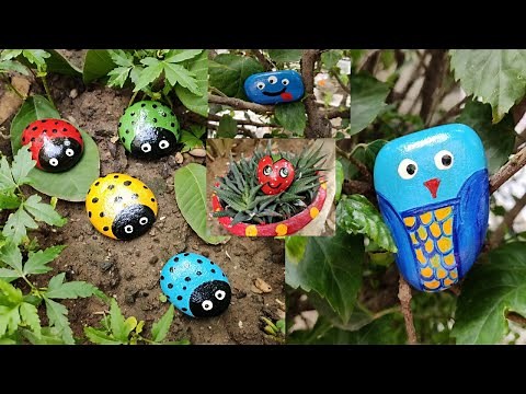 5 Easy Stone Art Ideas For Kids| DIY Pebble Craft Ideas| DIY Rock Painting Craft Ideas| Stone Art 03