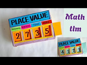 Place value working model/ Math project on place value #placevalue math tlm /math project for class4