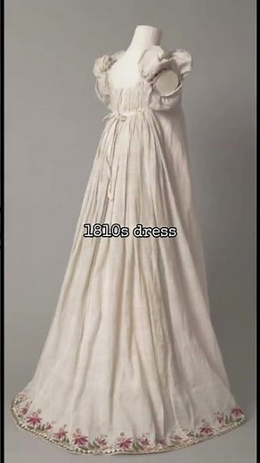 1810s dress ⚪️|| 19th century clothing || regency era || #fashion #history #dress #shorts