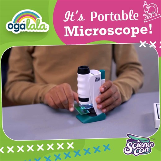 Introducing the Portable Microscope from #ScienceCan - your pocket companion for up-close exploration. With up to 120x magnification, this tool is perfect for little adventurers, allowing them to learn and discover tiny details whenever they go.  #educationaltoys #learningtoys #toysforgirlsandboys #learnthroughplay #toysforpreschoolers #ogalalahappylearners | Ogalala World | Facebook