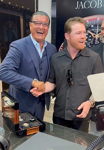 When @canelo walks in the door. #jacobandco #inspiredbytheimpossible | jacob & co