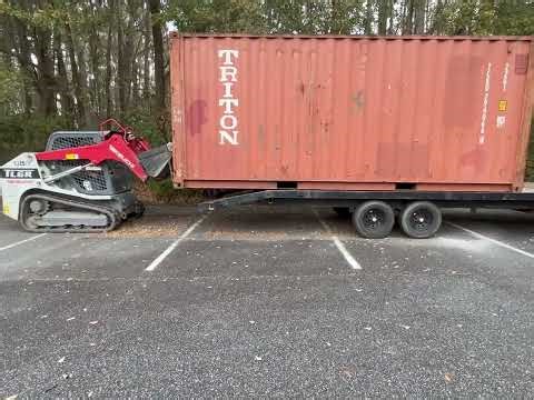 Partial Loading and unloading of a container with a Skid Steer