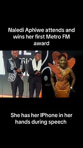 Naledi Aphiwe Wins First Metro FM Award at SAMAs
