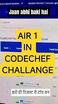 #AIR1 in WeekendDevChallange #codechef #coding
