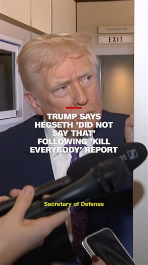 2.8M views · 16K reactions | President Donald Trump expressed trust in Secretary of Defense Pete Hegseth who says he did not order a second strike on an alleged drug vessel, following a Washington Post report that the secretary issued an order to "kill everybody" on a September strike. | CNN | Facebook