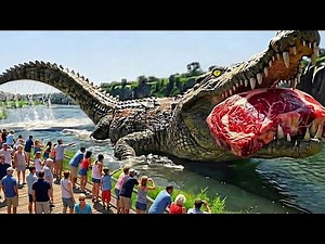 【AI Adventure】I Visited the Ancient Giant Creatures Zoo (Jurassic Park) – T-Rex & Giant Crocodile