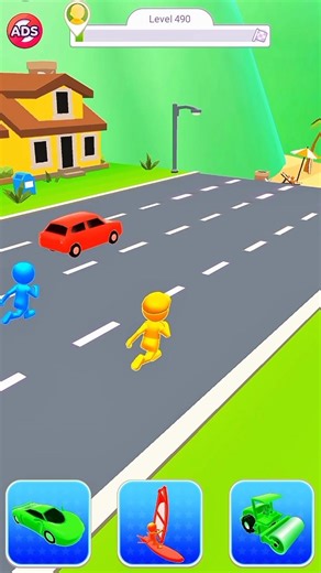 Shape Shifting Level 490 – Insane Speed Impossible Run! ⚡😱 #shorts