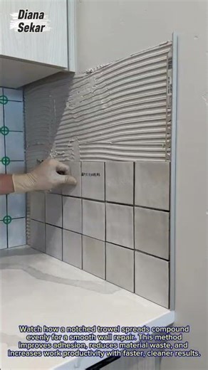 Perfect Wall Patch Repair with Notched Trowel | Clean & Efficient Technique
