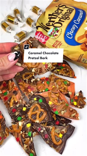 Delicious Caramel Chocolate Pretzel Bark Recipe