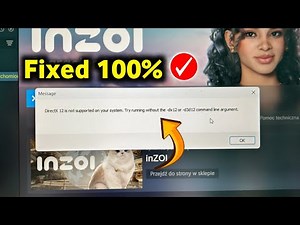 Fixed Directx 12 Is Not Supported On Your System | Inzoi Directx 12 Error | Directx 12 Error Fix