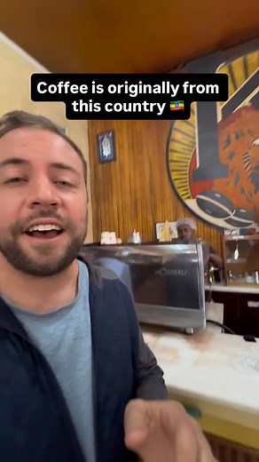 54K views · 948 reactions | Coffee is originally from Ethiopia!  Specifically Keffa, a region in Ethiopia, where coffee beans were first discovered by humans. Ethiopia is still a major producer of coffee. A lot of coffee is grown in Brazil, Colombia, and other countries but it is originally African! This is @tomoca_coffee and thank you to @wonderlusthabesha_tour for showing me around. #ethiopia #coffee #addisababa #visitethiopia #travelethiopia | Authentic Traveling | Facebook