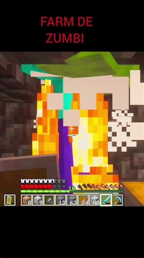 como fazer uma farm de xp com spawner de zumbi #minecraftshorts