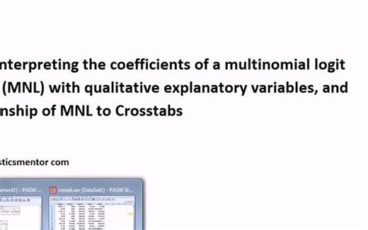 SPSS Multinomial logistic regression (1 of 2)