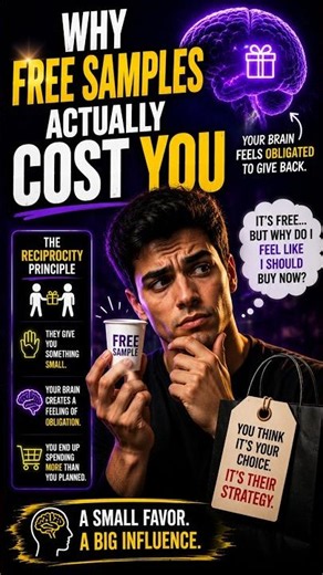 Why Free Samples Actually Cost You (Reciprocity Principle)#brainfacts #cognitiveexploration #facts