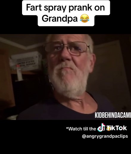 Fart Spray Prank on Grandpa - Hilarious Reaction!