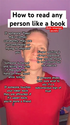 How to read any persons body language. What are some others that you know? Free body language cheat sheet download: https://subscribepage.io/KaiUCV Follow @grayson.psychology for psychology ❤️❤️❤️ #bodylanguage #bodylanguagetraining #nlp #nlppractitioner #readpeople | Graysonpeterjay