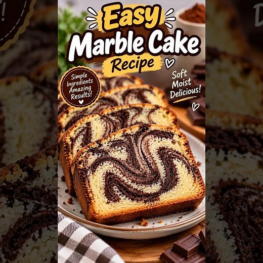 Super Soft & Moist Marble Cake | Easy Homemade Recipe