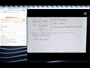 4.2 Computing a Legendre Symbol using Euler's Criterion Practice 2