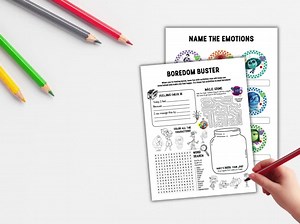 Inside Out 2 Emotions Regulation Feelings Worksheets Kids Coping Skills Mental Health Therapy Workbook for Anger, Anxiety, Sadness, Joy - Etsy