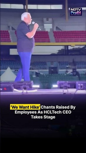Employees Chant 'We Want a Hike' as HCLTech CEO Takes the Stage #shorts
