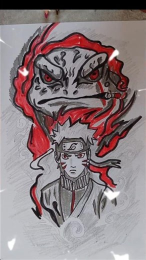 WAIT FOR THE FINAL RESULT 😳🔥 | Naruto & Gamabunta Epic Drawing
