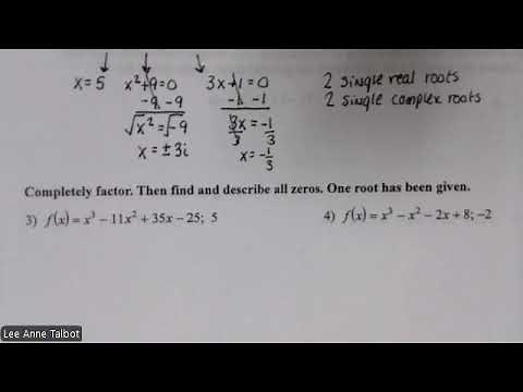 1/27 - Integrated Math 3 - Chapter 8 Review Notes