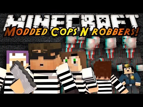 Minecraft Mini-Game : MODDED COPS N ROBBERS! SLENDER!