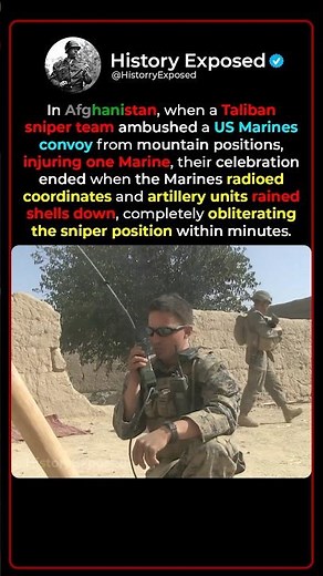 How Taliban Snipers Quickly Found About Marine Firepower 💥🪖