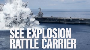 Watch firsthand footage as the aircraft carrier Gerald R. Ford successfully completes full-ship shock trials while underway in the Atlantic Ocean. The exercises use live explosives to test whether a warship can withstand harmful conditions they may encounter in battle. | Military Times